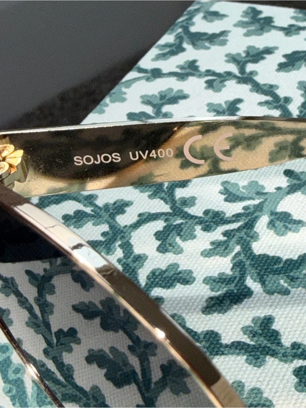 SOJOS Gold Oval Sunglasses Black Lenses UV400 Retro Y2K